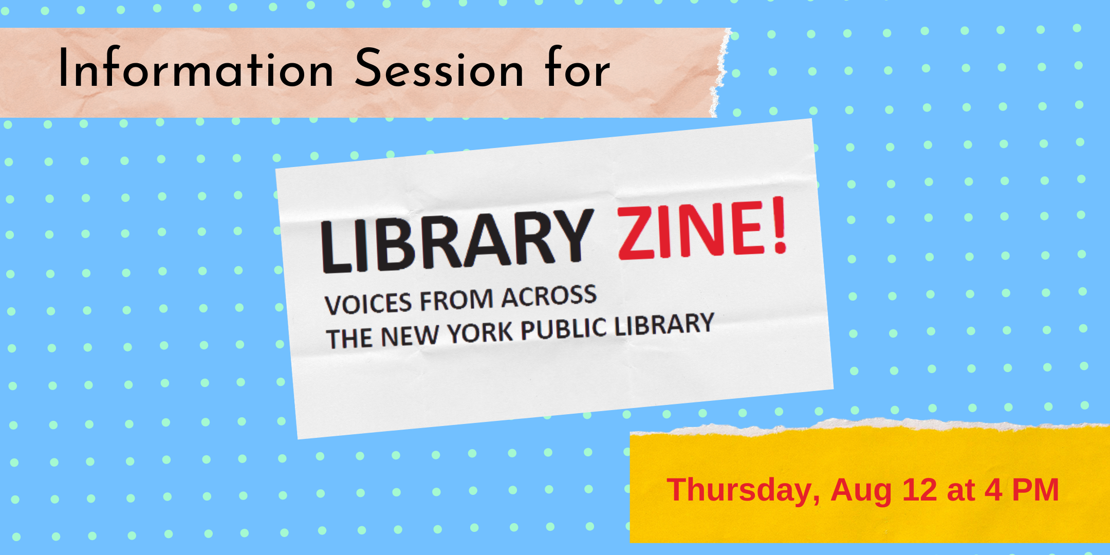 Library Zine Information Session This Week!